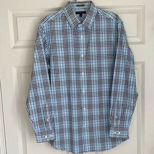 Banana Republic Grant Fit Non Iron Long Sleeve Button Down Shirt Size Large